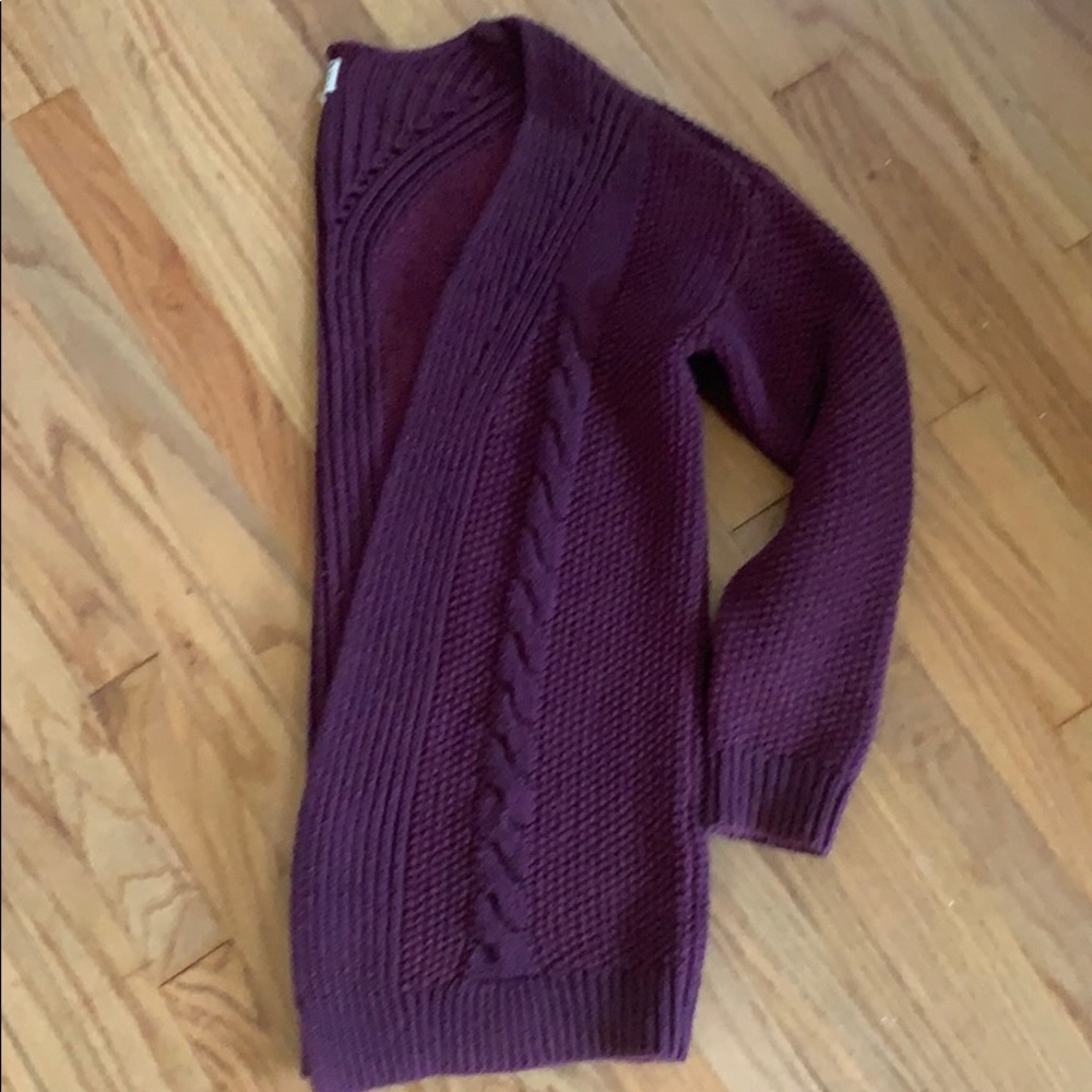 Maroon Cozy LA Hearts Cardigan